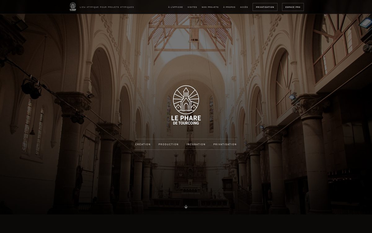 Page d'accueil du site Le Phare de Tourcoing